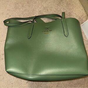 Coach Olive Green Leather Tote